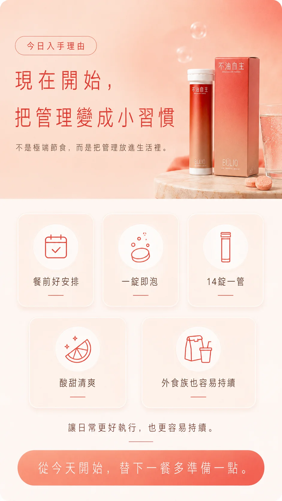 今日入手理由：從今天開始，替下一餐多準備一點